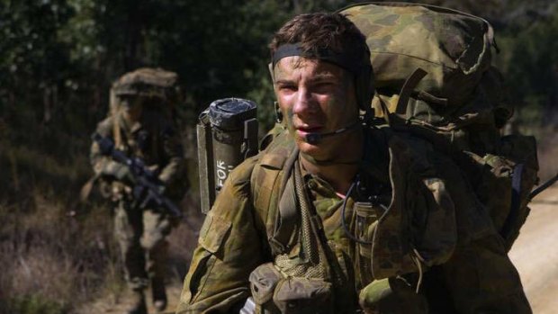 Australian troops' backpacks can weigh up to 58 kilograms.