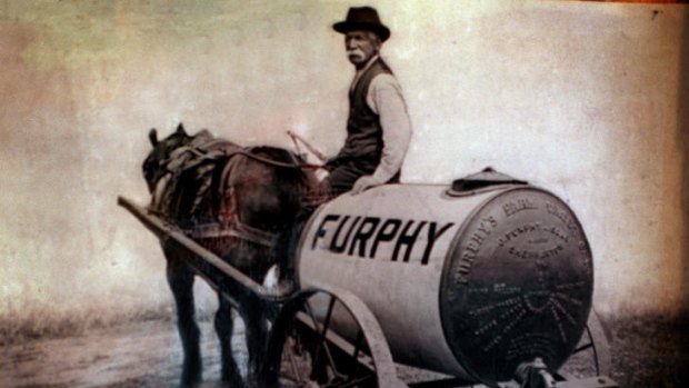 Forged from rural life: a Furphy water tank.