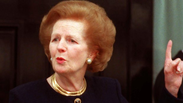 Former British PM Margaret Thatcher in 1997.