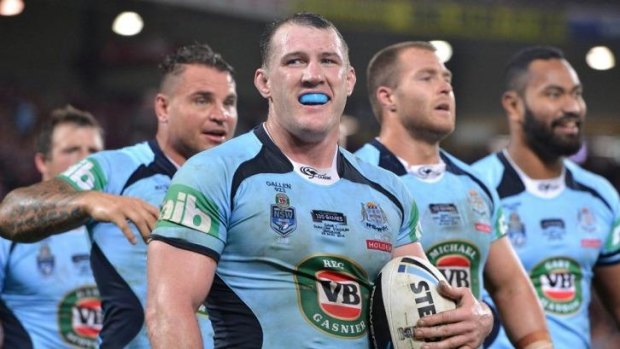 Paul Gallen smiles after leading his side to victory in game one.