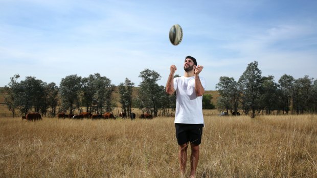 Sky's the limit: Fullbacks such as Wests Tigers' James Tedesco are becoming ball-players as well as runners.