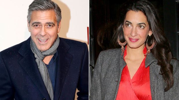 Happy couple: George Clooney and Amal Alamuddin.