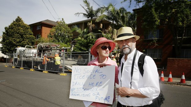Protests over the WestConnex plan.