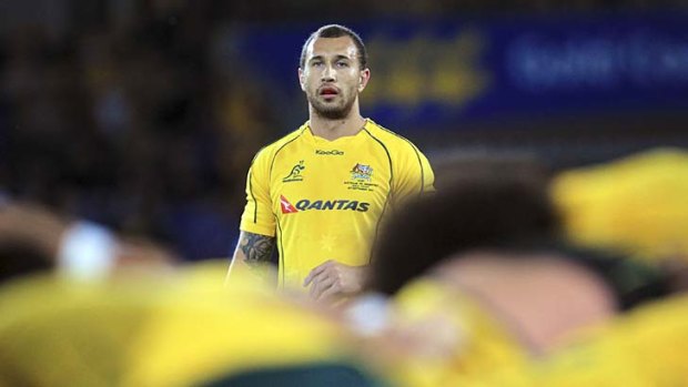 Outside man ... Quade Cooper is said to have left several Wallabies unimpressed with his explosive remarks about team disharmony.