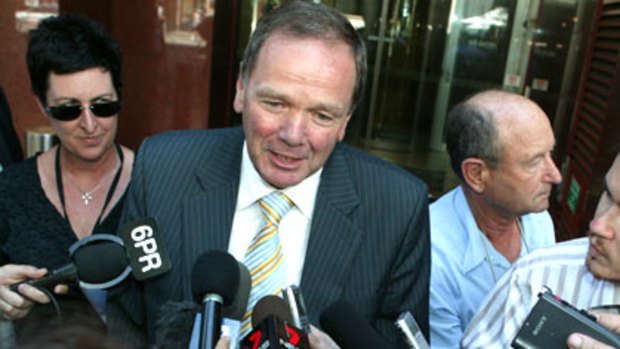 John Bowler after giving evidence to the Corruption and Crime Commission in 2007.