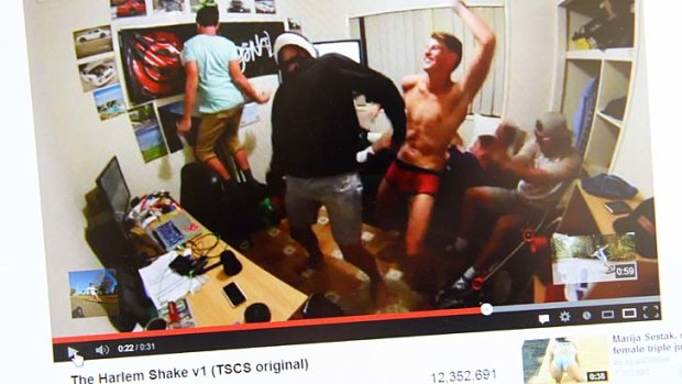 Viral ... Australian teenagers doing the <i>Harlem Shake</i>.