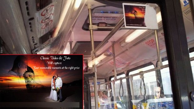 Norman Pelaez's friends found pictures of his wedding on Sydney busses last year being used to advertise a photographer's business who did not have anything to do with the images.