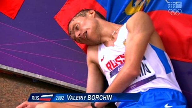 Slumped to the gorund ... Valeriy Borchin