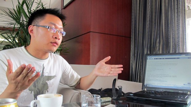 ''Mild combatant'' ... blogger Wu Heng who compiles food-safety reports from across China.