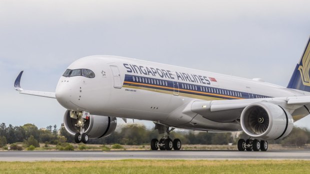 A Singapore Airlines A350-900.