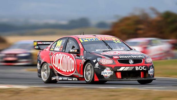 Fabian Coulthard drives the Lockwood Racing Holden during race five of round two.