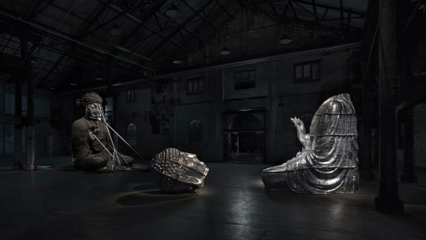 Quietly convincing: Zhang Huan's Sydney Buddha at Carriageworks remains largely intact.