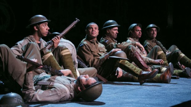 A scene from Black Diggers, performed during the 2014 Sydney Festival.