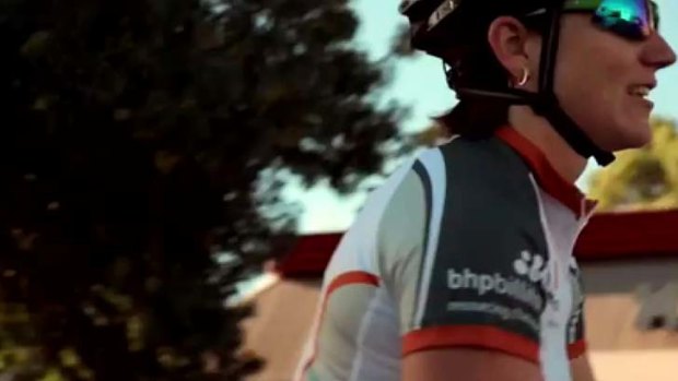 Anna Meares in the TV ad.