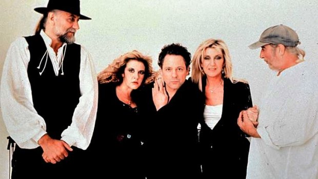 Fleetwood Mac in 1997. Christine McVie is second from right, and John McVie far right.