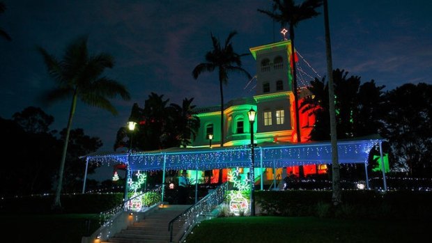 Christmas lights at Government House.