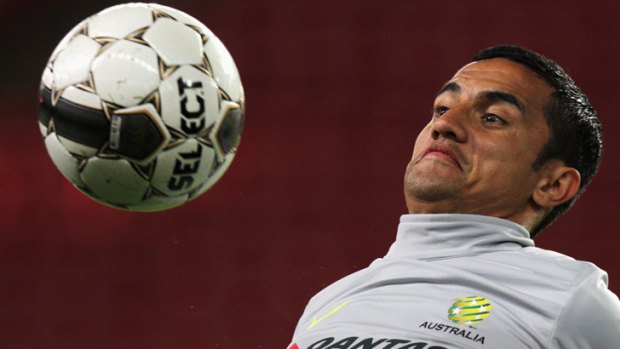Getting on: As a senior member of Australia’s squad, Tim Cahill just wants to do his bit.
