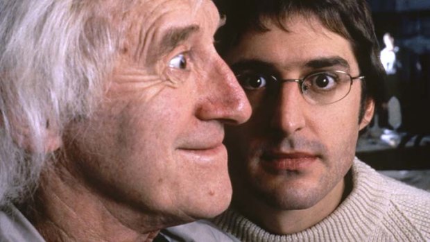 Sinister vibe ... Jimmy Savile and Louis Theroux.