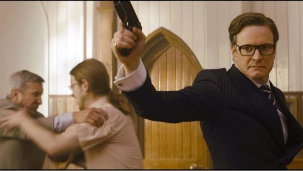 Colin Firth stars as Harry, an impeccably suave spy in   <i>Kingsman: The Secret Service</i>.