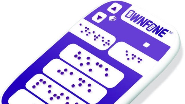 The push of a button: OwnFone braille handsets have three personalised contact buttons.