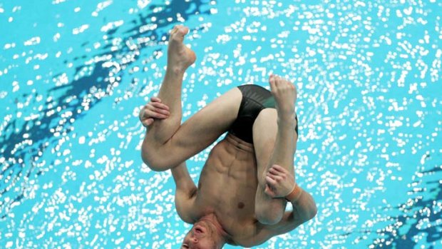 Matthew Mitcham competes during the Commonwealth in Delhi in 2010.