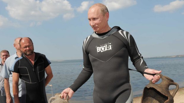 Russian Prime Minister Vladimir Putin following his Black Sea dive.