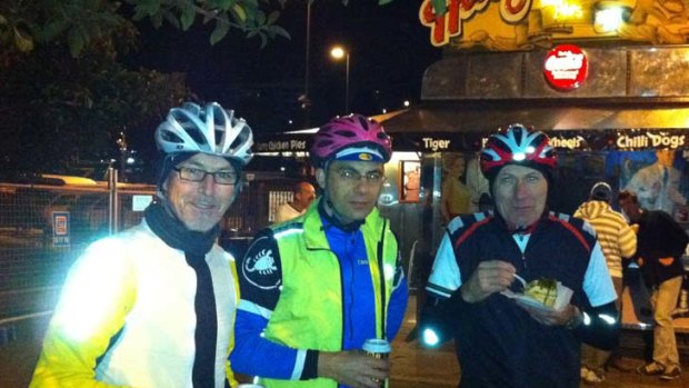 Peter McKenzie and his cycling mates did a victory lap from Rozelle to Kings Cross at 1.45am.