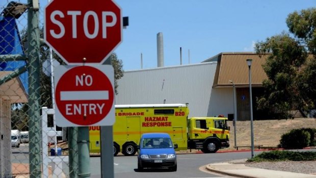 SteriHealth's northside waste disposal facility - three employees were taken to hospital after an explosion there.