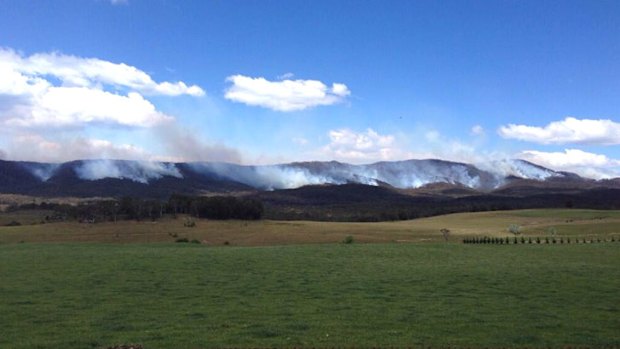 Fire ground in the Budawang National Park near where the RFS aircraft has gone down.