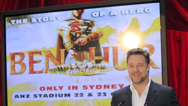 Russell Crowe announces he will narrate the upcoming <i>Ben Hur - The Stadium Spectacular</i>.
