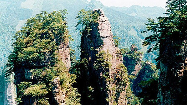 Cashing in ... Heaven and Earth Pillar in Zhangjiajie in China's southern Hunan province has had its name changed to Avatar Hallelujah Mountain.