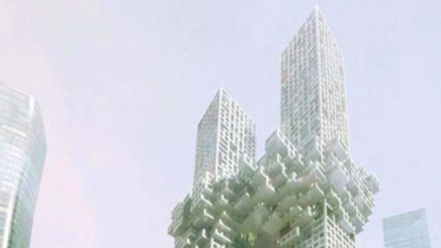 Controversial design ... developer stays firm on 'Twin Towers' despite fierce objection from the US and 9/11 victims.
