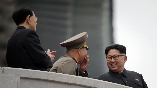 Is his regime the culprit? North Korean leader Kim Jong Un in Pyongyang earlier this month. 