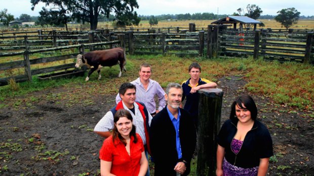 Bill Bellotti, the Vincent Fairfax Chair in sustainable Agriculture and Rural Development Staff, stands with students and staff of the UWS School of Natural Science Hawkesbury Campus.
