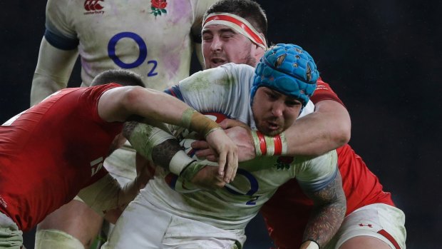 Gritty win: England toughed it out against Wales.