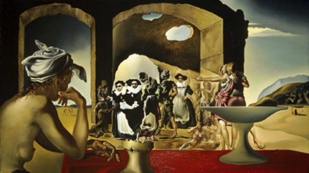Slave Market with Apparition of the Invisible Bust of Voltaire (1940, oil on canvas). The Salvador Dali Museum, St Petersburg.