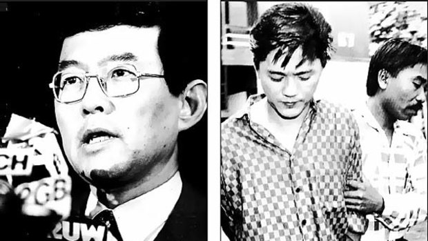 Killed and killer ... Victor Chang, and Phillip Choon Tee Lim after a court appearance.