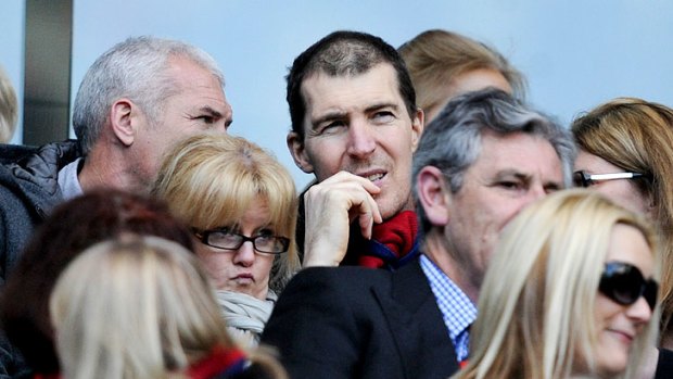 Jim Stynes during the Carlton versus Melbourne match at the MCG yesterday.