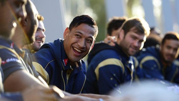 Happy days: Israel Folau and rugby union are in a good place at the moment.
