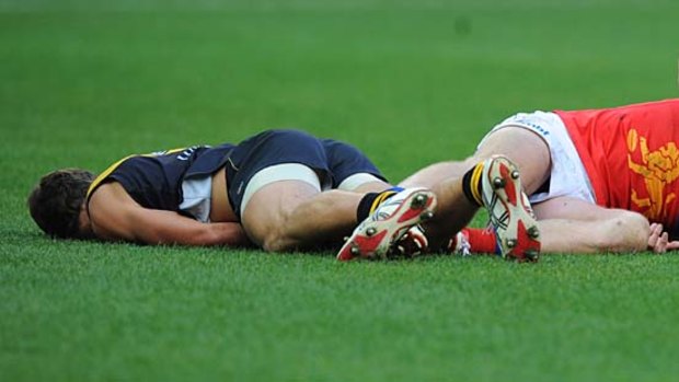 A sickening collision floorrs Richmond's Alex Rance and Brisbane's Troy Selwood, May 2009.