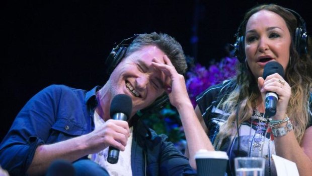 Dave Hughes and Kate Langbroek's farewell Nova show in 2013. 