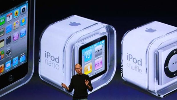 Revealed ... Apple CEO Steve Jobs launches the new products.