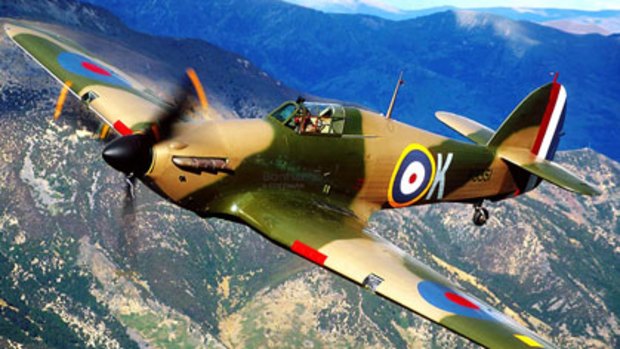 Former World War II fighter ... A fully restored 1940 Hawker Hurricane.