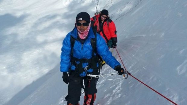 Pride of India's lowest caste ... 13-year-old school girl Malavath Poorna on her way to the top of Mount Everest.