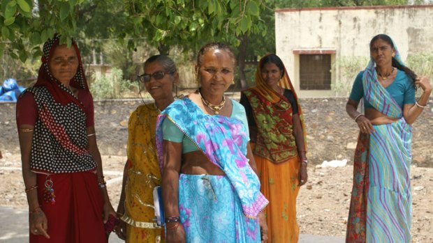 Fighting back: Members of the National Forum for Single Women’s Rights (from left)  Kesri, Shanti, Saroju Devi, Meera and Asha.