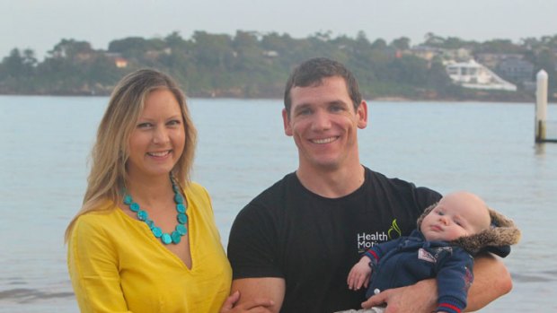 Managing for their retirement through houses ... Tamara and Ross Treleaven, with their son Bodhi, at Bundeena.