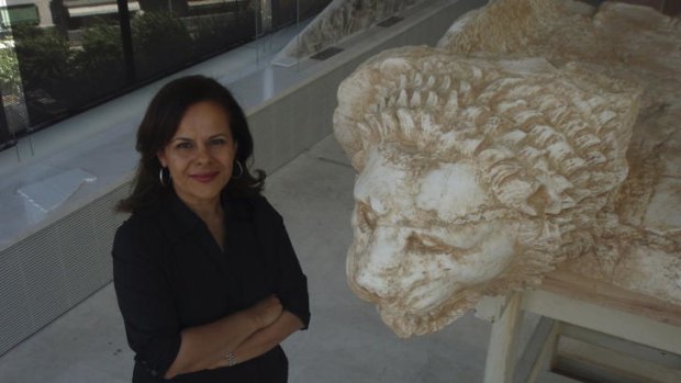 Helen Vatsikopoulos in Greece's Acropolis Museum     HELENS CAMERAPHOTOS GREECE 021.jpg