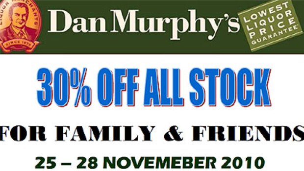 The fake email that purports to offer big discounts at Dan Murphy's stores.