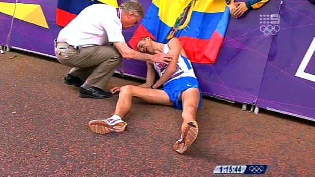 Valeriy Borchin ... collapsed near the end