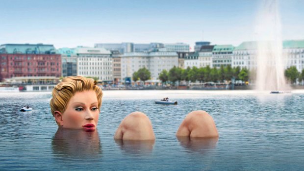 This sculpture certainly got noticed when it was plunged into a German lake.